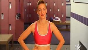 Gorgeous babe feels up to fitness