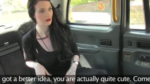 Inked huge tits amateur hard cock sucking in a car