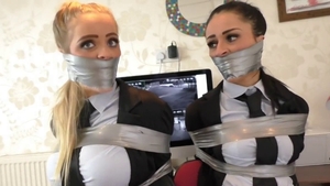 Busty employee punishment in office