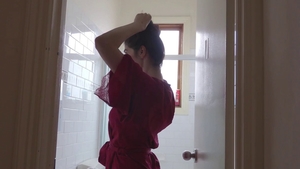 Solo girl shaved masturbation