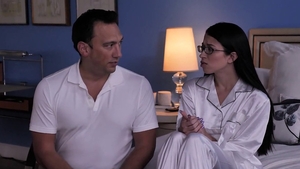 Alex Coal in glasses reverse cowgirl