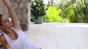 Slamming hard accompanied by big tits babe