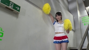 Handjob along with young asian cheerleader wearing uniform  