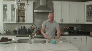 Busty blonde pussy fucking in the kitchen