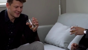 Michael Fly wearing jeans ass licking