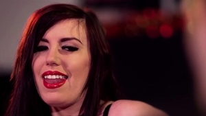 Long haired ebony babe lusts sloppy fucking in sexy lingerie