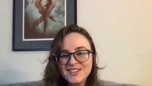 Shaved girl Jay Taylor receives hard nailining in glasses