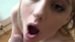 Tight adorable blonde POV pussy fucking