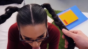 Teen chick gets a buzz out of raw fucking