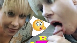 Handjob in car among slut