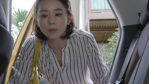 Pussy sex asian babe in high heels during interview