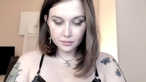 Busty big tits goth in spandex ass fucking live on webcam