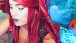 Solo beautiful amateur in leggings fingering on webcam