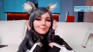 Alternative female cosplay masturbating on webcam HD