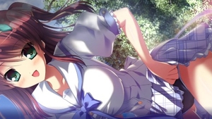 Young female hentai bends over