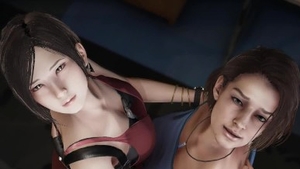Hardcore squirt escorted by evil amateur Jill Valentine in HD