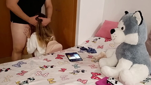 Busty teen chick blowjob cum