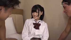 Small tits japanese takes a big dildo