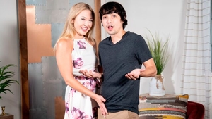 Adira Allure show big ass on sofa