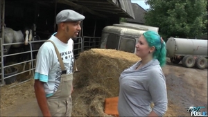 Big tits girl digs cumshot