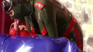 Hawt slut wearing latex raw squirts