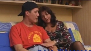 Deepthroat along with hawt german stepmom