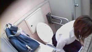 College teen masturbating in toilet