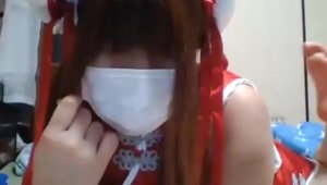 Amateur cosplay on live cam