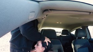 Cum Louder: Amateur feels like caught deepthroat in car in HD