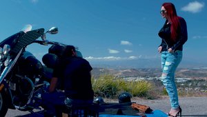 Erotica X: Slamming hard among redhead Skyla Novea outdoors HD