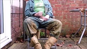 Vintage in boots pissing 